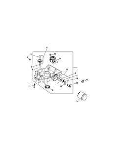 Kohler Sv735-3023 Oil Pan And Lubrication Diagram and Parts List for Z-FORCES60 (17AF5GHD-17AF5GHD010)(2011) Cub Cadet Lawn Tractor